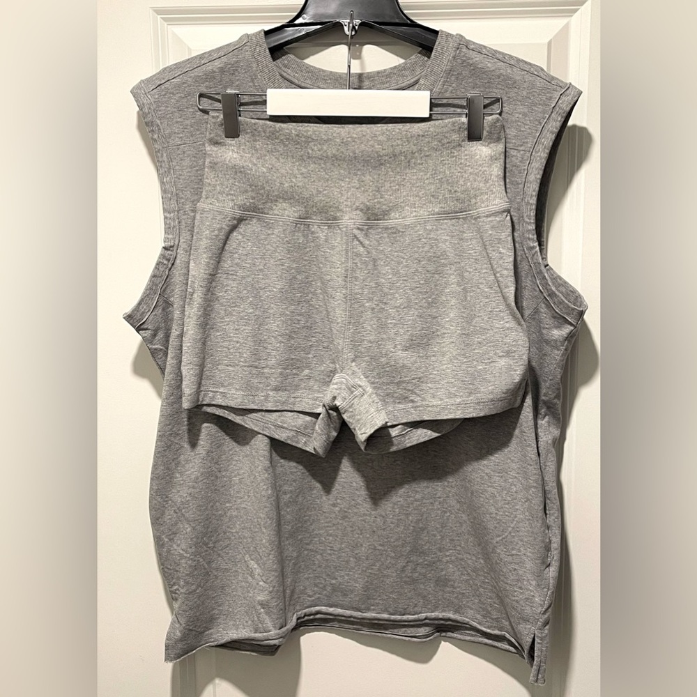 FP Movement by Free People Gray Tank and Shorts Set
